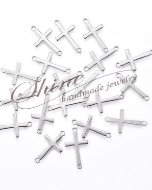 Link cruce otel inoxidabil, 17x9.5x0.8mm