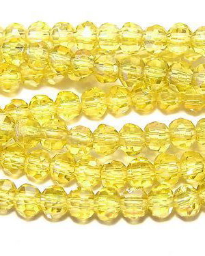 Cristale din sticla, rotunde, 2 mm, AB, galbene