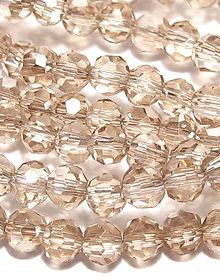Cristale din sticla, rotunde, 2 mm, AB, bej