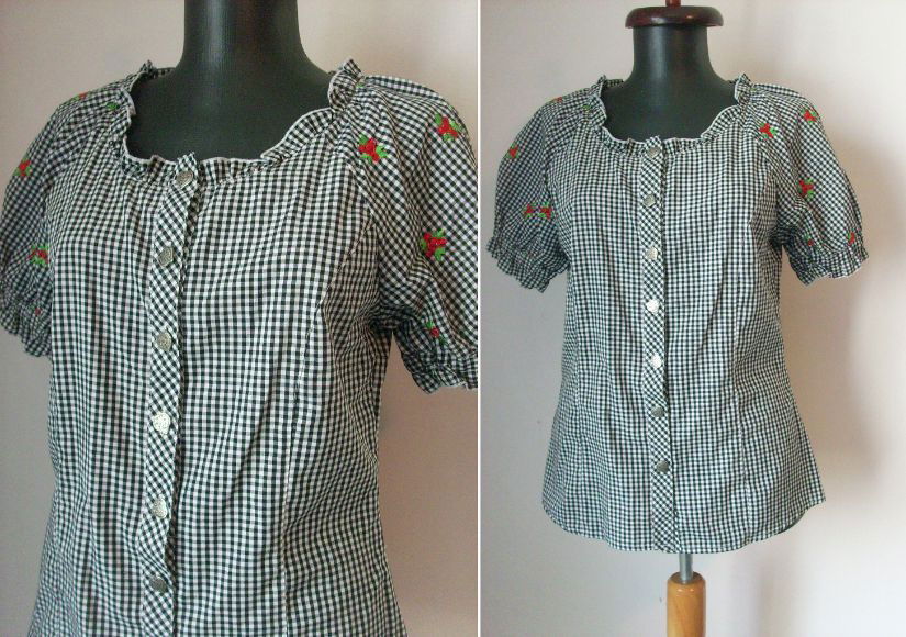 BLUZA BAVAREZA BUMBAC RETRO VINTAGE