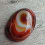 Cabochon agata, 38-39x28x29 mm