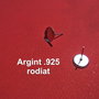 Baza cercei din argint .925 rodiat cu tija si platou pentru lipit