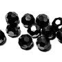 Cristale din sticla, rotunde, 6 mm, negre