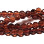 Cristale din sticla, rotunde, 8 mm, maro inchis