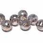 Cristale din sticla, rotunde, 8 mm, electro, gri