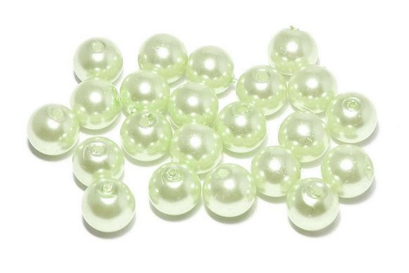 Perle din sticla, 4 mm, vernil