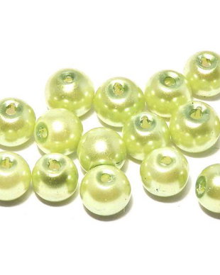 Perle din sticla, 4 mm, vernil