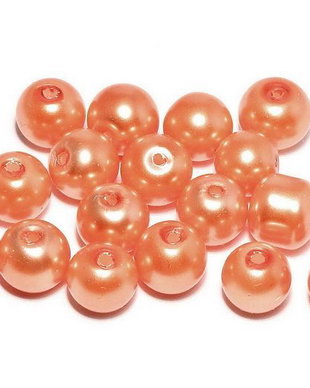 Perle din sticla, 4 mm, portocalii