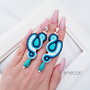 Cercei soutache turcoaz