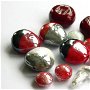 Mix margele Murano cal. a ll-a, Silver Red, 70 g (cod 4342)