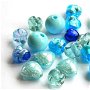 Mix margele Murano cal. a ll-a, Sparkling Blue Sky, 65 g (cod 4354)