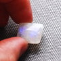 Moonstone  rectangular albastru - aprox 14 x 12 mm - N09