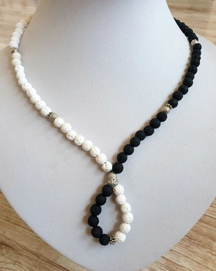 Set/colier,bratara si cercei/black&white