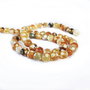 Agat de foc, bej caramel 6,5mm  GSLAK 576
