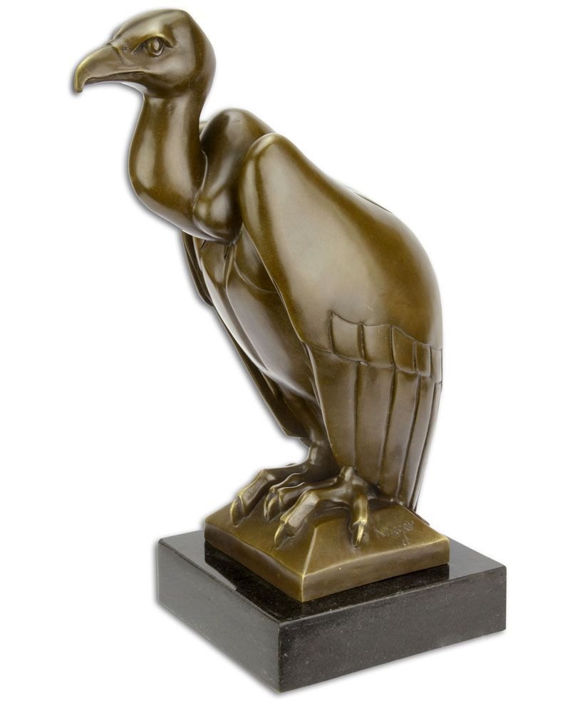 Vultur - statueta din bronz pe soclu din marmura