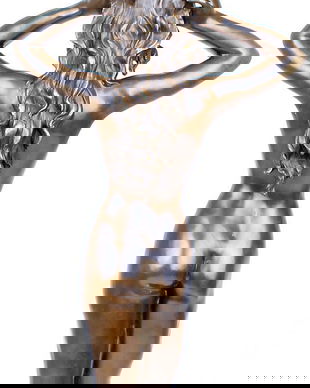 Nud mare - statueta din bronz pe soclu din marmura