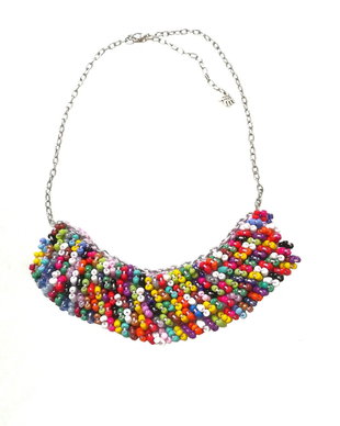 Colier Statement Choker multicolor margele