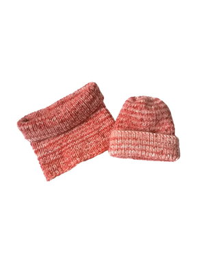 Set fular guler si caciula tricotat manual unisex