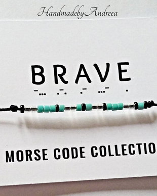 Bratara reglabila cod Morse BRAVE