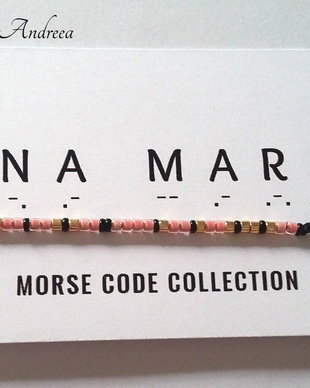 Bratara reglabila cod Morse ANA MARIA