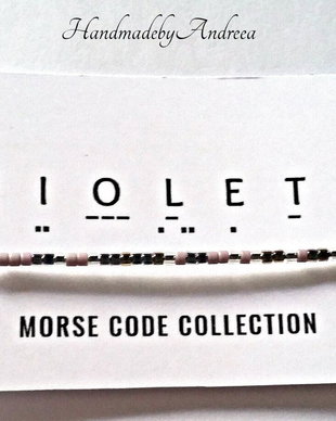 Bratara reglabila cod Morse VIOLETA