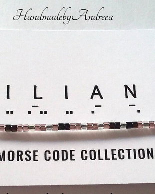 Bratara reglabila cod Morse LILIANA