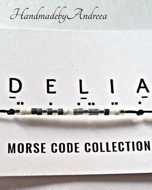 Bratara reglabila cod Morse DELIA