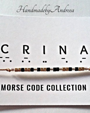 Bratara reglabila cod Morse CRINA