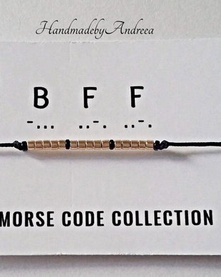 Bratara reglabila cod Morse B F F