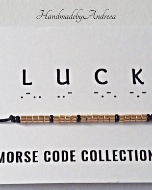 Bratara reglabila cod Morse LUCK