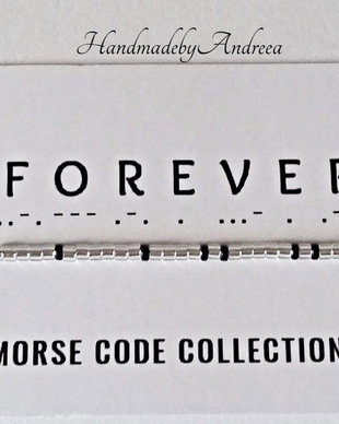 Bratara reglabila cod Morse FOREVER