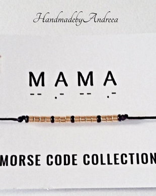 Bratara reglabila cod Morse MAMA