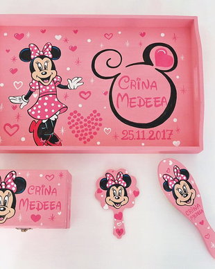 Set Mot Minnie Mouse pictat manual