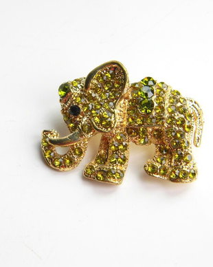 Brosa "elefant" cu cristale