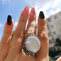 Inel perla&rhinestone