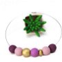 Colier Double Wear-Wear it 2 Ways! Colectia POPS/violet roial, roz cenusa, auriu