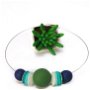 Colier Double Wear-Wear it 2 Ways! Colectia POPS/bleumarin, verde, bleu, auriu