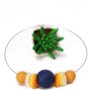 Colier Double Wear-Wear it 2 Ways! Colectia POPS/bleumarin, ocru, oranj, auriu