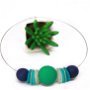 Colier Double Wear-Wear it 2 Ways! Colectia POPS/verde, blumarin, bleu, auriu