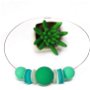Colier Double Wear-Wear it 2 Ways! Colectia POPS/verde, bleu, auriu