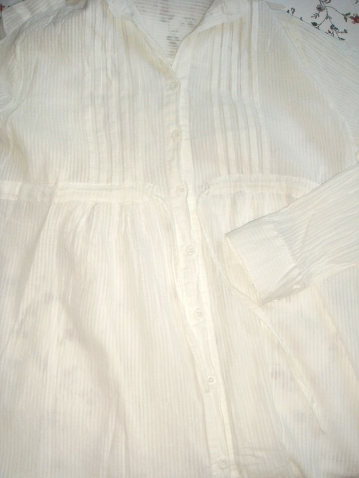 Bluza camasa din batist fin, cu dungulite