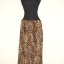 Fusta lunga, evazata, animal print