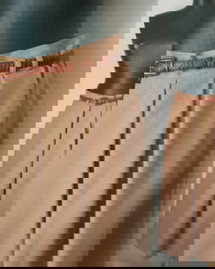 FUSTA AMPLA STOFA LANA CARAMEL