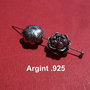 Floare de lotus din argint .925 antichizat aprox 12x12x7 mm