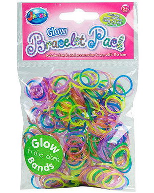250 elastice loom bands fosforescente
