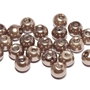 Perle din sticla, 6 mm, maro