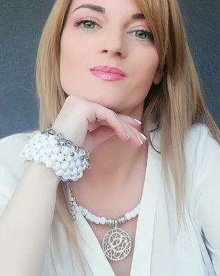Set Colier și Brățară- Perfect White