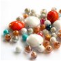 Mix margele Murano cal. a ll-a, Gold Whites, 65 g (cod 4616)