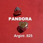 PANDORA din argint .925 inima cu laturi aurii filigran