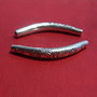Tub MIC argintiu curbat aprox 35x10 mm